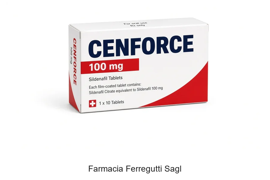 Avvertenza Cenforce 100 mg sildenafil non approvato Swissmedic in farmacia