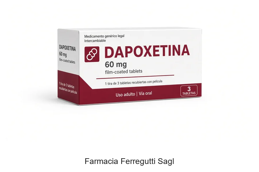 Confezione originale Dapoxetina 60 mg Priligy in farmacia svizzera