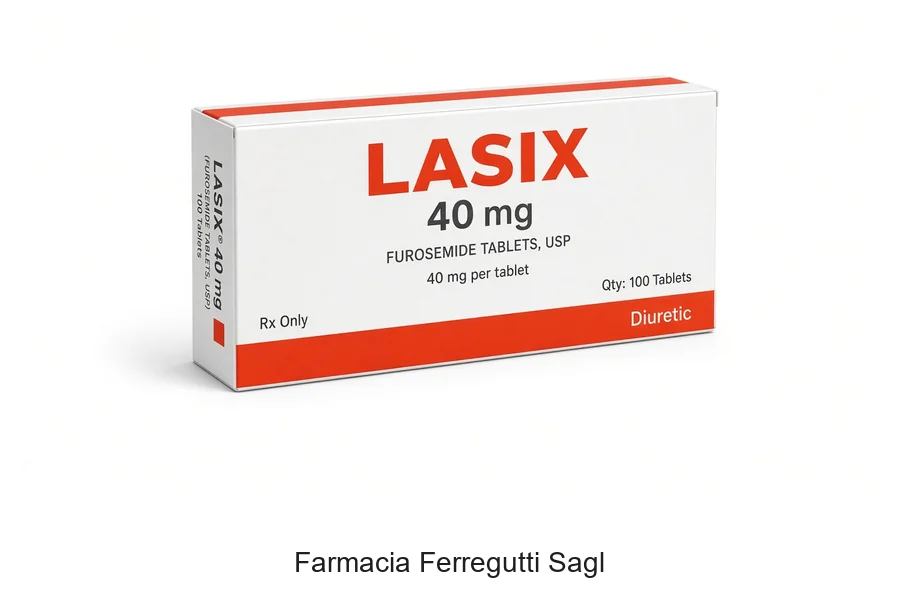 Confezione originale Lasix 40 mg Furosemide Sanofi in Farmacia Ferregutti Mendrisio