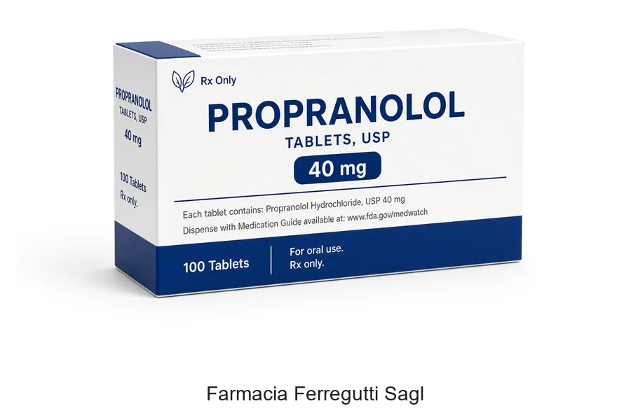 Confezione Propranolol 40 mg compresse Farmacia Ferregutti Mendrisio