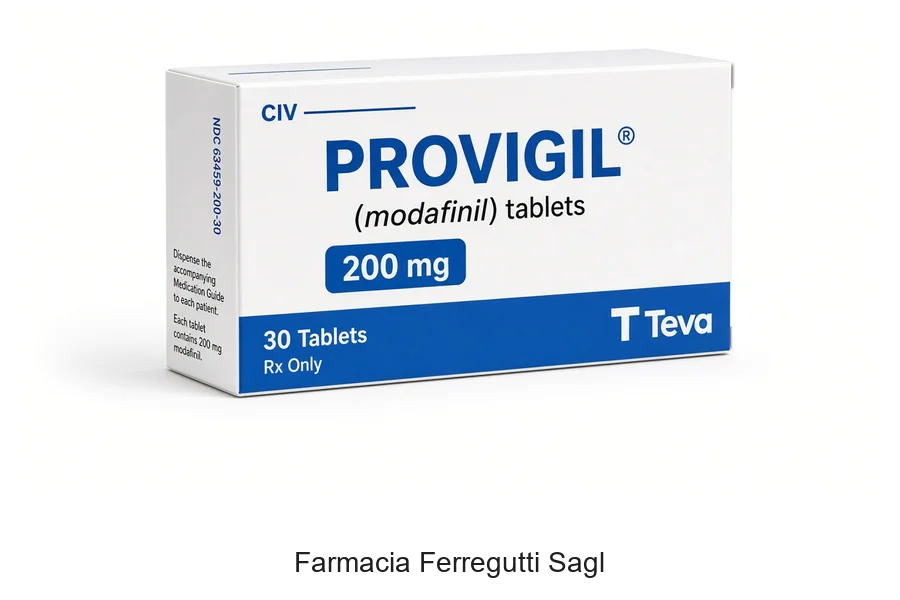 Confezione originale Provigil 200 mg Modafinil in farmacia svizzera
