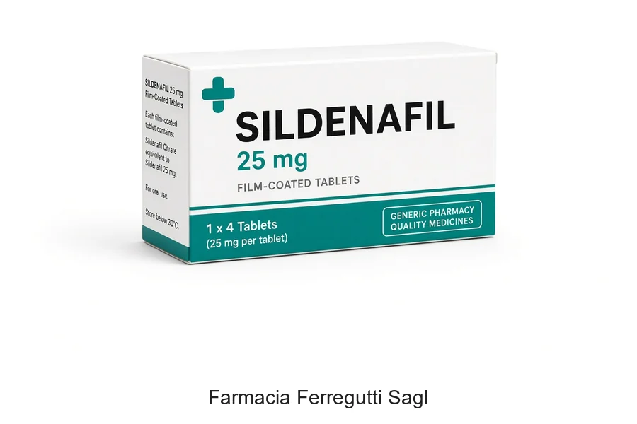 Confezione certificata Sildenafil 25 mg compresse Farmacia Ferregutti Sagl Mendrisio
