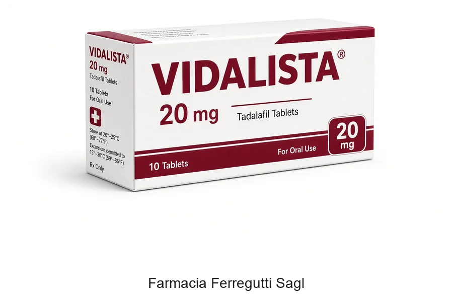 Avvertenza sanitaria Vidalista 20 mg e farmaco autorizzato Swissmedic Farmacia Ferregutti